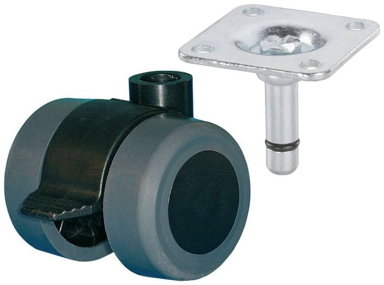 Produktbild: d&ouml;rner + helmer 761335 761335 Doppelrollen Rad-Durchmesser: 35 mm Tragf&auml;higkeit (max.): 70 kg 1 St.