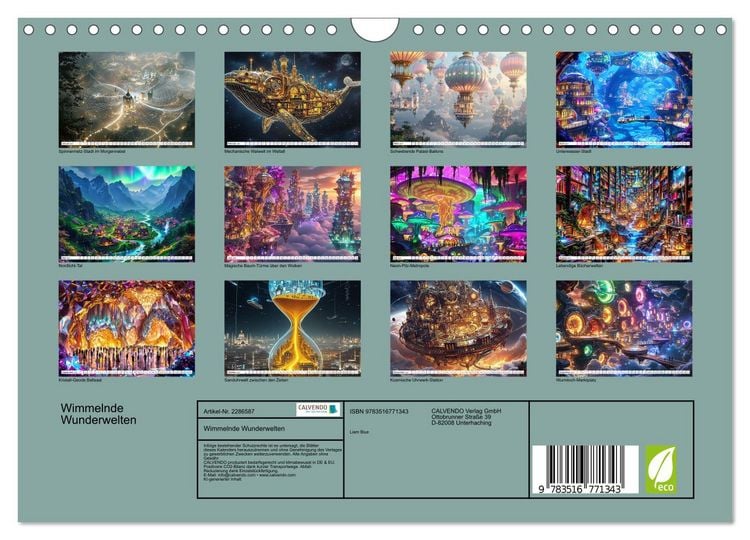Produktbild: Wimmelnde Wunderwelten (Wandkalender 2027 DIN A4 quer), CALVENDO Monatskalender