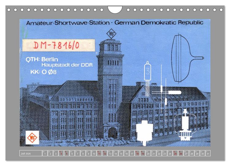 Produktbild: Amateurfunk in Ost-Berlin (Wandkalender 2026 DIN A4 quer), CALVENDO Monatskalender