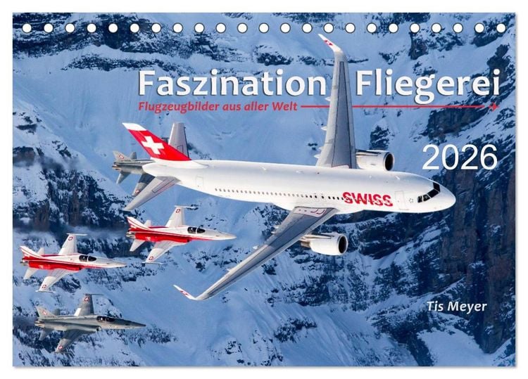 Produktbild: Faszination Fliegerei (Tischkalender 2026 DIN A5 quer), CALVENDO Monatskalender