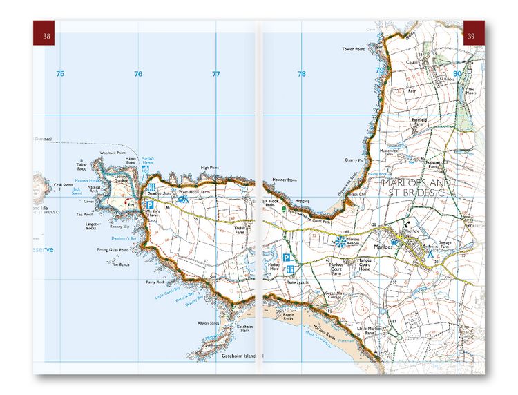 Produktbild: Pembrokeshire Coast Path Map Booklet