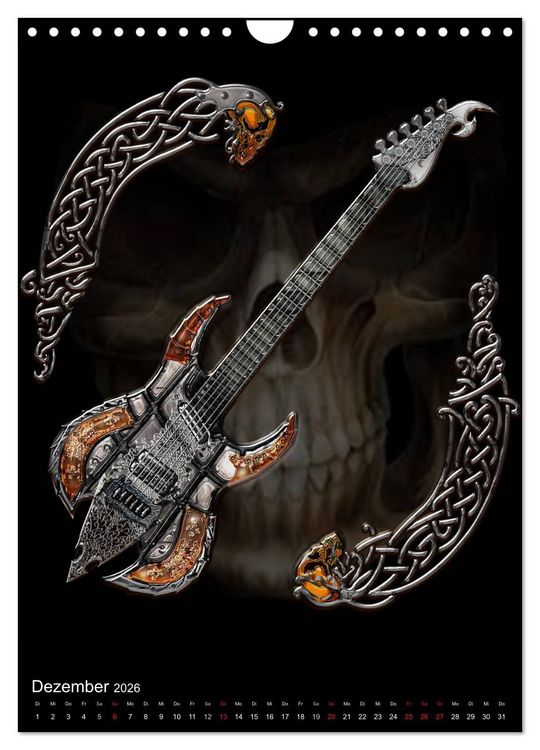 Produktbild: Heroische Gitarren (Wandkalender 2026 DIN A4 hoch), CALVENDO Monatskalender