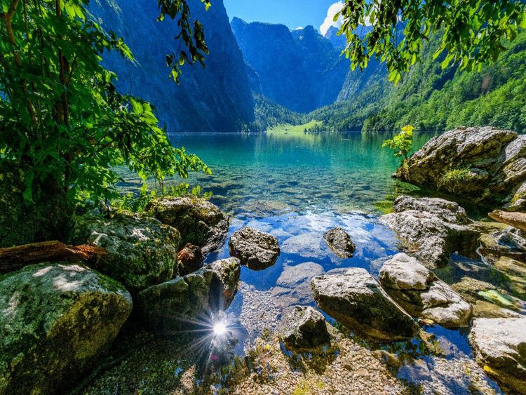 Produktbild: CALVENDO Puzzle Obersee mit Fischunkelalm in der Ferne | 1000 Teile Lege-Gr&ouml;&szlig;e 64x48cm Foto-Puzzle f&uuml;r gl&uuml;ckliche Stunden