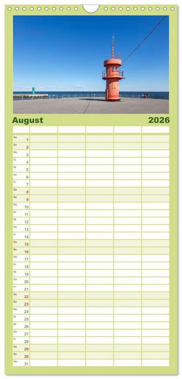 Produktbild: Familienplaner 2026 - B&uuml;sum - Urlaub an der Nordsee mit 5 Spalten (Wandkalender, 21 x 45 cm) CALVENDO
