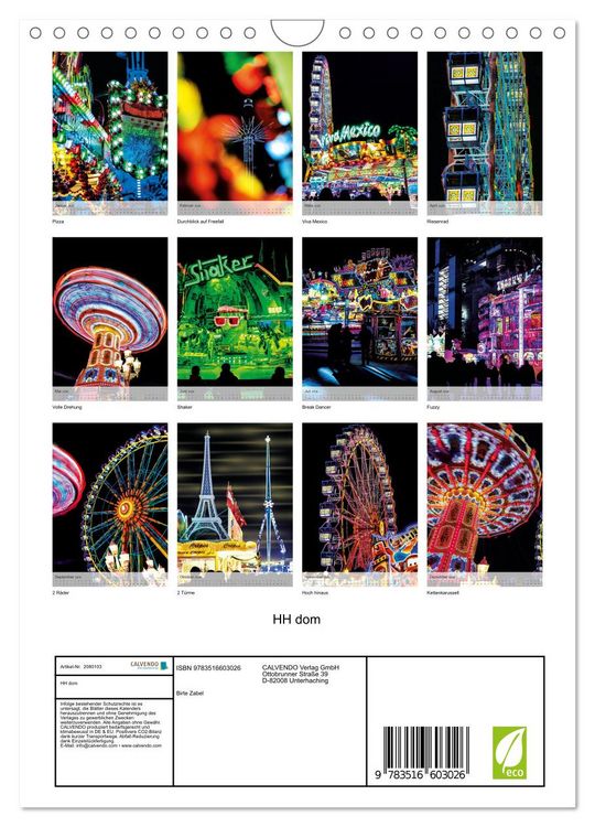 Produktbild: HH dom (Wandkalender 2026 DIN A4 hoch), CALVENDO Monatskalender