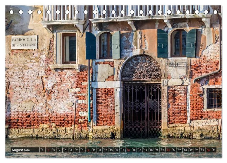 Produktbild: VENEDIG charmante Details (Tischkalender 2026 DIN A5 quer), CALVENDO Monatskalender