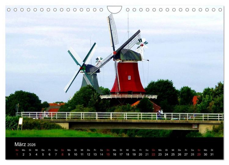 Produktbild: Ostfriesland verzaubert! (Wandkalender 2026 DIN A4 quer), CALVENDO Monatskalender