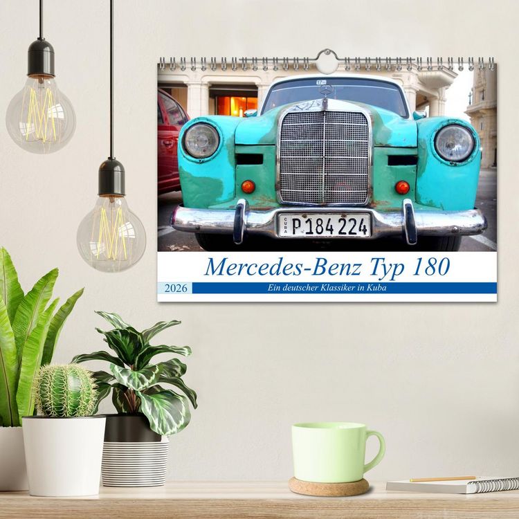 Produktbild: Mercedes-Benz Typ 180 - Ein deutscher Klassiker in Kuba (Wandkalender 2026 DIN A4 quer), CALVENDO Monatskalender