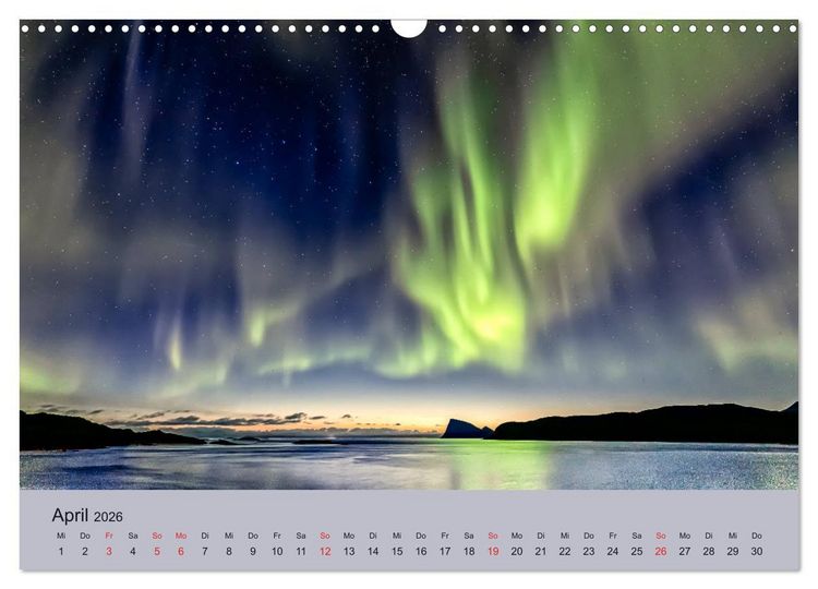 Produktbild: Norwegen - Mythos Nordlichter (Wandkalender 2026 DIN A3 quer), CALVENDO Monatskalender