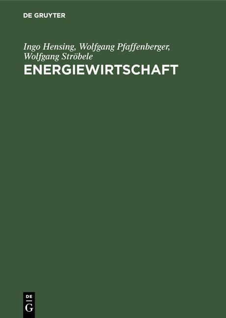 Produktbild: Energiewirtschaft