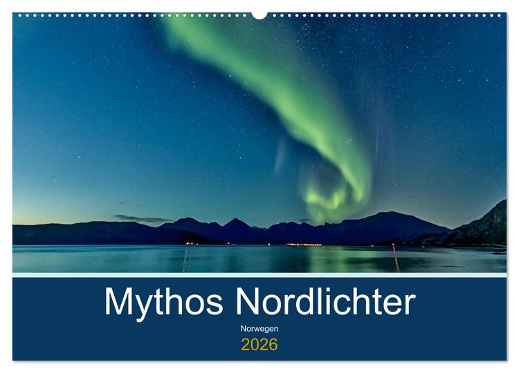Produktbild: Norwegen - Mythos Nordlichter (Wandkalender 2026 DIN A2 quer), CALVENDO Monatskalender