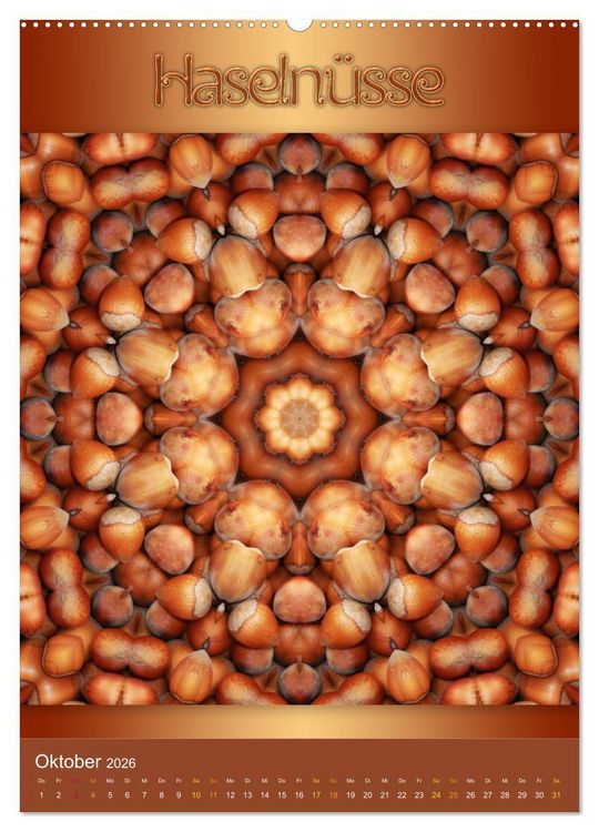 Produktbild: Kulinarische Mandalas (Wandkalender 2026 DIN A2 hoch), CALVENDO Monatskalender