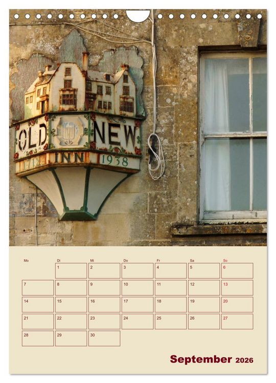 Produktbild: Die Cotswolds Englands gr&uuml;nes Herz (Wandkalender 2026 DIN A4 hoch), CALVENDO Monatskalender