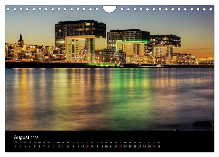 Produktbild: k&ouml;ln dunkel bunt - Die Stadt in anderem Licht! (Wandkalender 2026 DIN A4 quer), CALVENDO Monatskalender