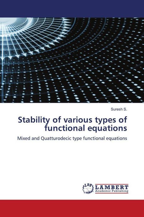 Produktbild: Stability of various types of functional equations