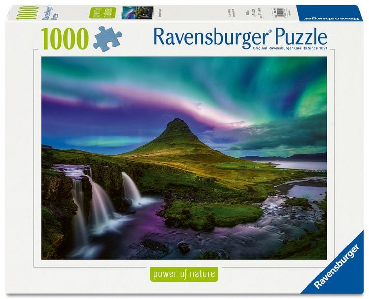 Produktbild: Erwachsenenpuzzle 1000 Teile - Nordlichter &uuml;ber Kirkjufell