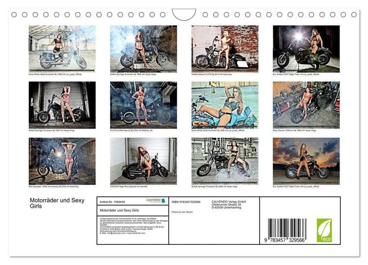 Produktbild: Motorr&auml;der und Sexy Girls (Wandkalender 2026 DIN A4 quer), CALVENDO Monatskalender