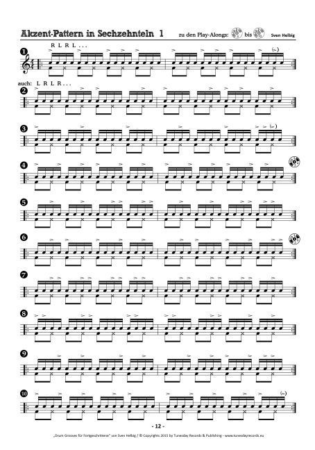Produktbild: Drum-Grooves f&uuml;r Fortgeschrittene, m. 2 Audio-CDs