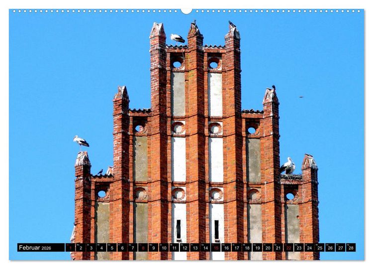 Produktbild: Im Paradies der St&ouml;rche - Dorfkirchen als Storchkirchen in Ostpreu&szlig;en (hochwertiger Premium Wandkalender 2026 DIN A2 quer), Kunstdruck in Hochglanz