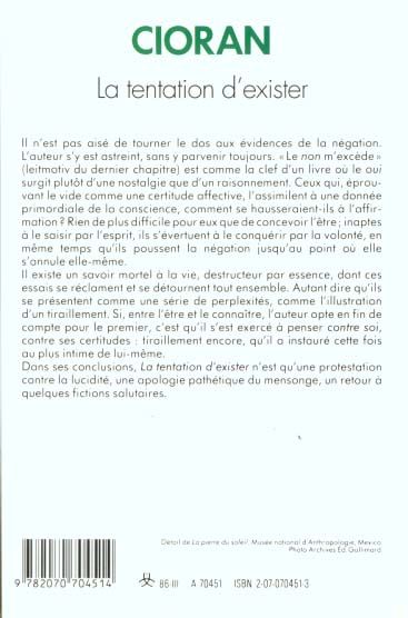 Produktbild: La tentation d'exister