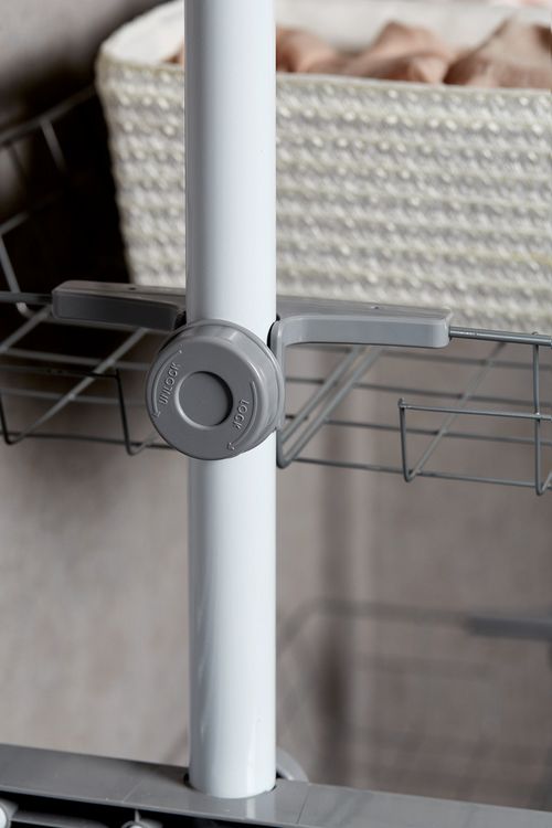 Produktbild: Teleskop-System Mod. Herkules Duo, mit 3 Kleiderstangen und 2 Ablagek&ouml;rben