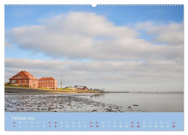 Produktbild: Wilhelmshaven - Sonne, K&uuml;ste und Meer (hochwertiger Premium Wandkalender 2026 DIN A2 quer), Kunstdruck in Hochglanz