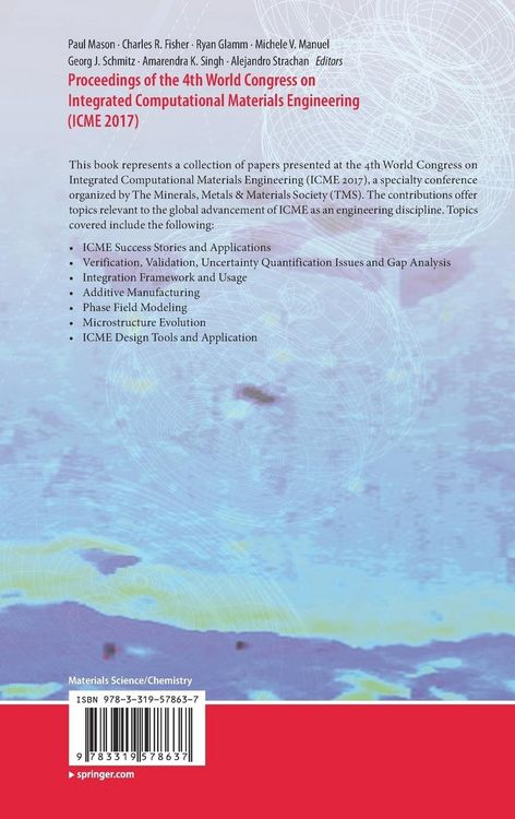Produktbild: Proceedings of the 4th World Congress on Integrated Computational Materials Engineering (ICME 2017)