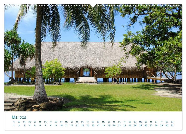 Produktbild: S&uuml;dsee-Insel Huahine - Paradies am Ende der Welt (Wandkalender 2026 DIN A2 quer), CALVENDO Monatskalender