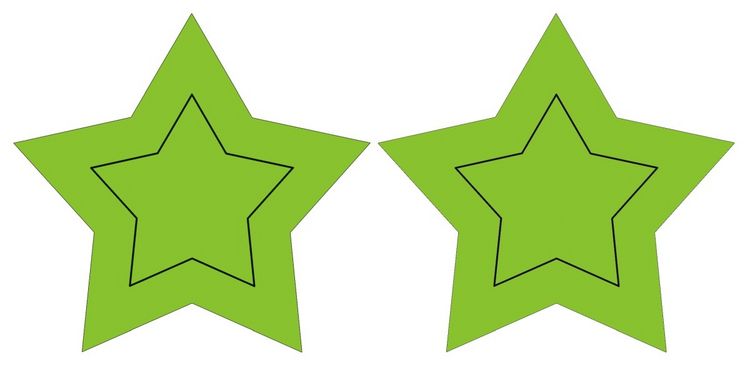 Produktbild: URSUS Laternenzeit Twinkle Star Neon, leuchtgr&uuml;n