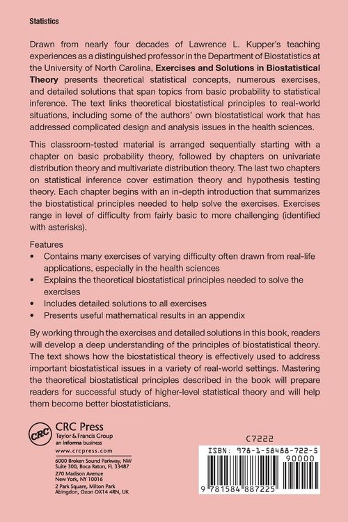 Produktbild: Exercises and Solutions in Biostatistical Theory