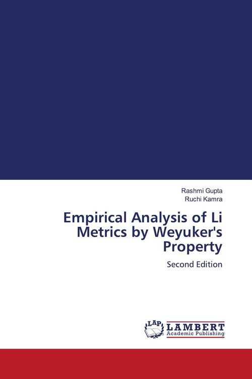 Produktbild: Empirical Analysis of Li Metrics by Weyuker's Property