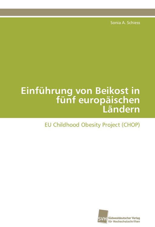 Produktbild: Einf&uuml;hrung von Beikost in f&uuml;nf europ&auml;ischen L&auml;ndern