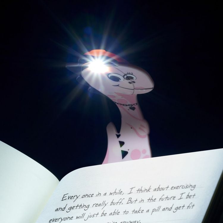 Produktbild: Flexilight Pals Leselicht Dino Pink &ndash; 2-in-1 LED-Leselicht