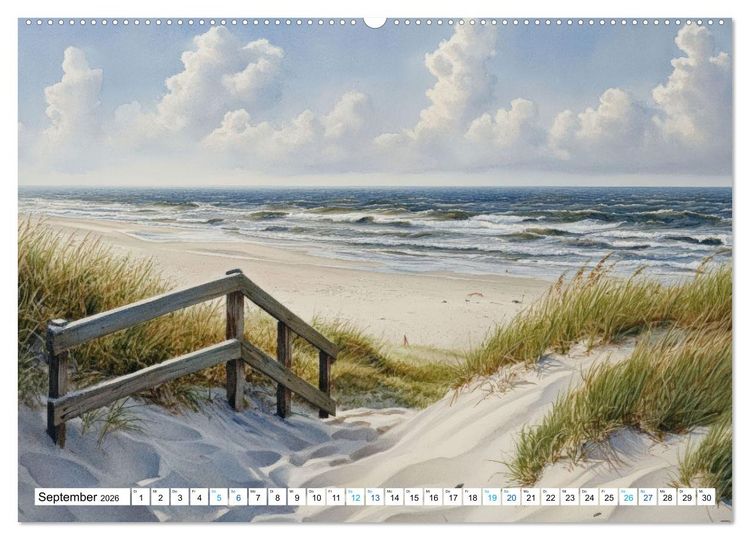 Produktbild: Meeresbrisen (hochwertiger Premium Wandkalender 2026 DIN A2 quer), Kunstdruck in Hochglanz