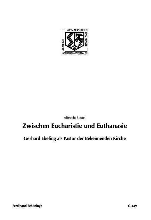 Produktbild: Zwischen Eucharistie und Euthanasie