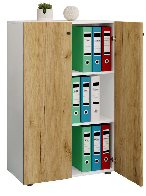 Produktbild: B&uuml;roschrank B&uuml;cher Ordner Aktenschrank Lona 3fach