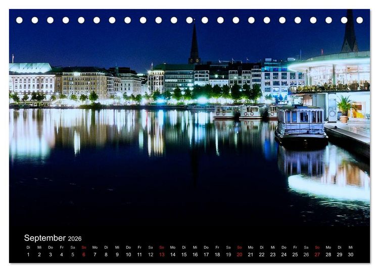 Produktbild: Charmantes Hamburg (Tischkalender 2026 DIN A5 quer), CALVENDO Monatskalender