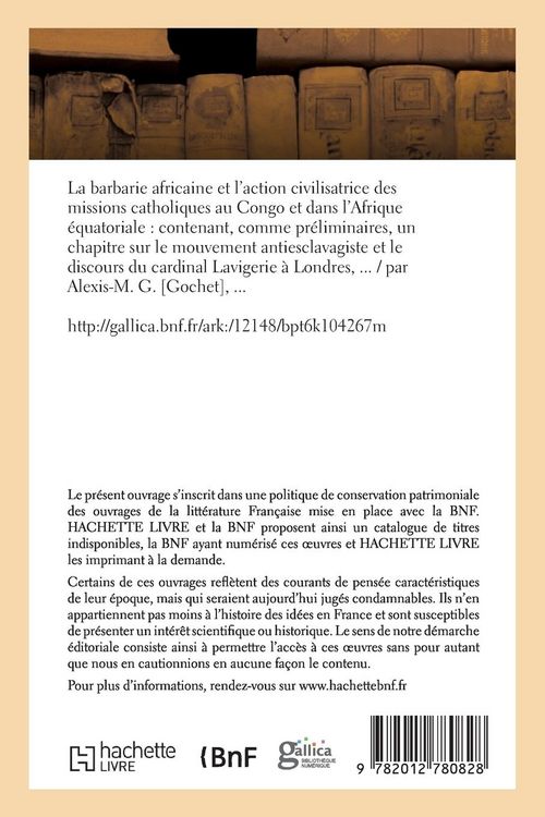Produktbild: La barbarie africaine et l'action civilisatrice des missions catholiques au Congo