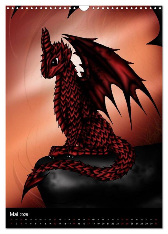 Produktbild: Drachen (Wandkalender 2026 DIN A3 hoch), CALVENDO Monatskalender