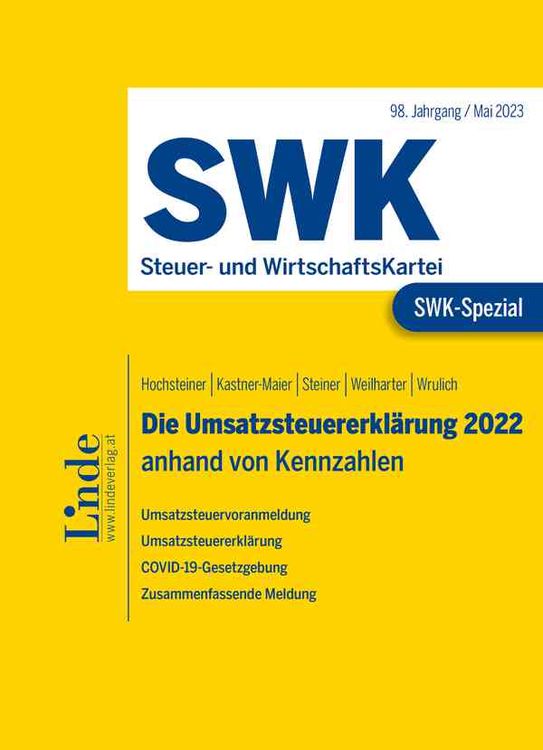 Bild vom Artikel SWK-Spezial Die Umsatzsteuererklärung 2022 vom Autor Helmut Steiner