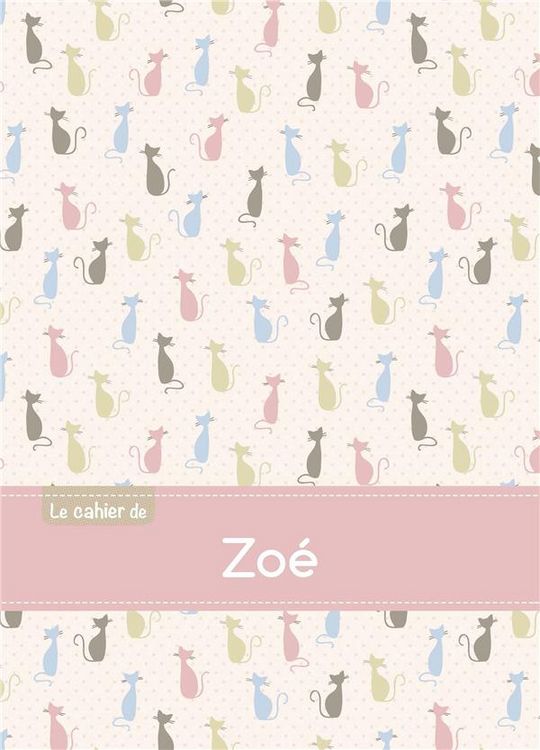 Produktbild: Cahier zoe ptscx,96p,a5 chats
