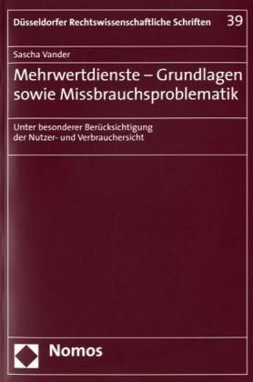 Produktbild: Mehrwertdienste - Grundlagen sowie Missbrauchsproblematik
