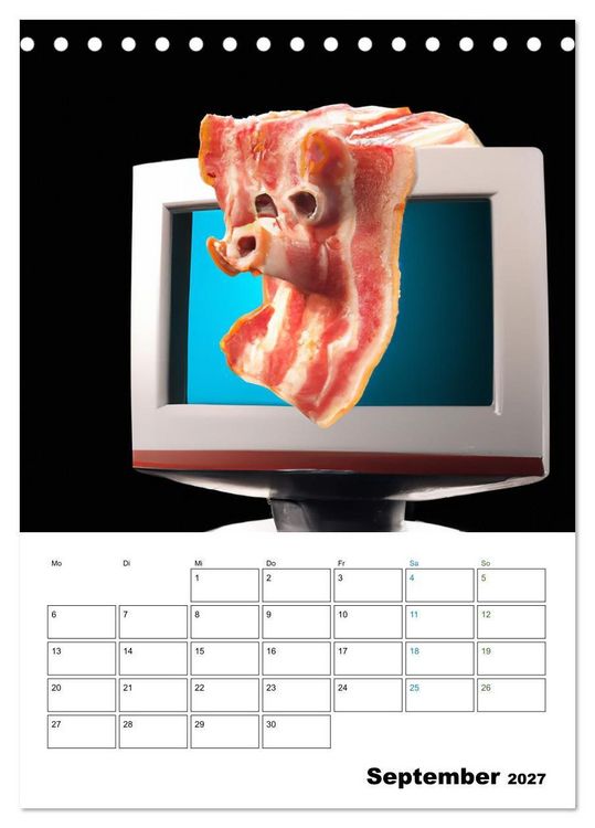 Produktbild: Bacon Kalender - Wir lieben Bacon (Tischkalender 2027 DIN A5 hoch), CALVENDO Monatskalender