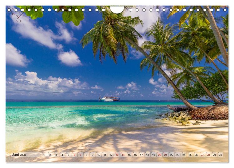 Produktbild: Malediven - Traumhaftes Paradies im Indischen Ozean (Wandkalender 2026 DIN A4 quer), CALVENDO Monatskalender