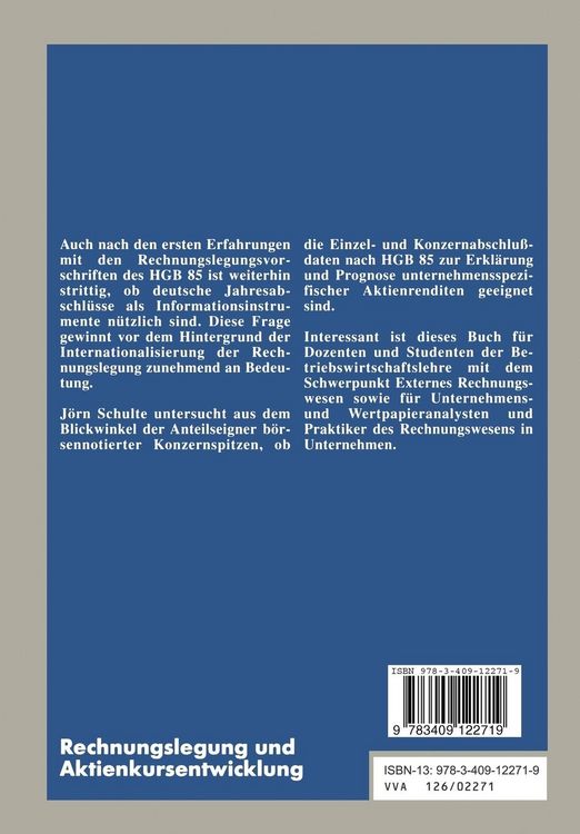 Produktbild: Rechnungslegung und Aktienkursentwicklung