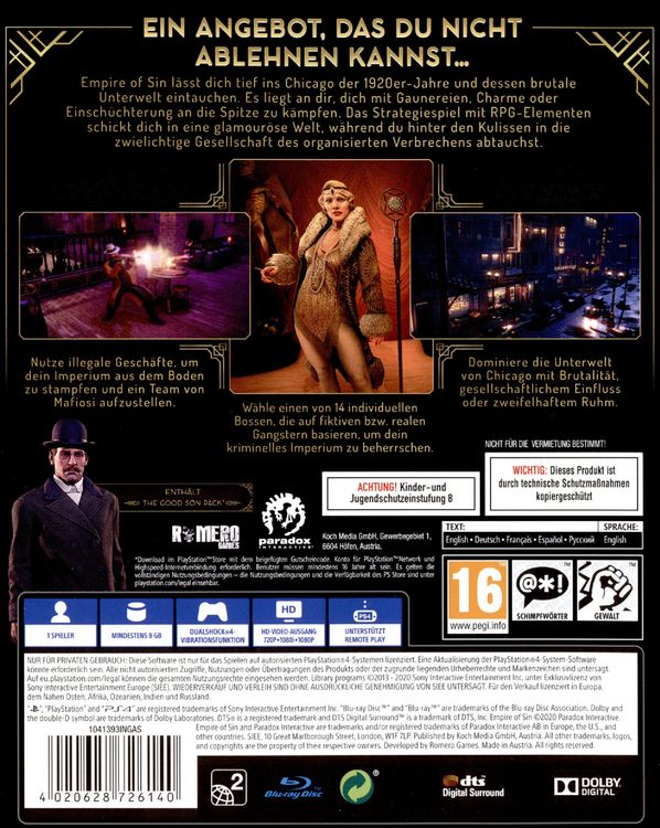 Produktbild: Empire of Sin (Day One Edition)