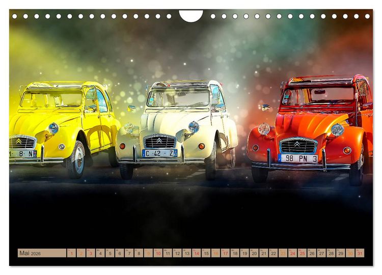 Produktbild: Die Ente - Citro&euml;n 2CV (Wandkalender 2026 DIN A4 quer), CALVENDO Monatskalender