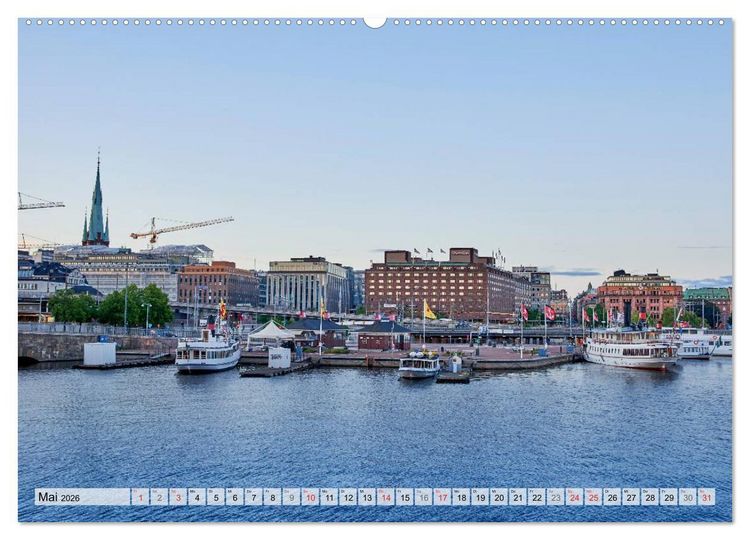 Produktbild: Stockholm an Mittsommer (Wandkalender 2026 DIN A2 quer), CALVENDO Monatskalender