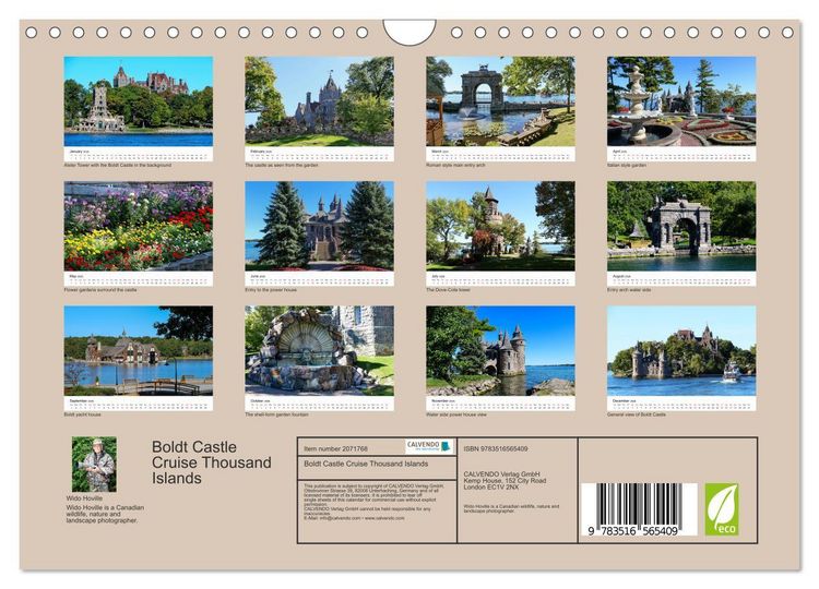 Produktbild: Boldt Castle Cruise Thousand Islands (Wall Calendar 2026 DIN A4 landscape), CALVENDO 12 Month Wall Calendar