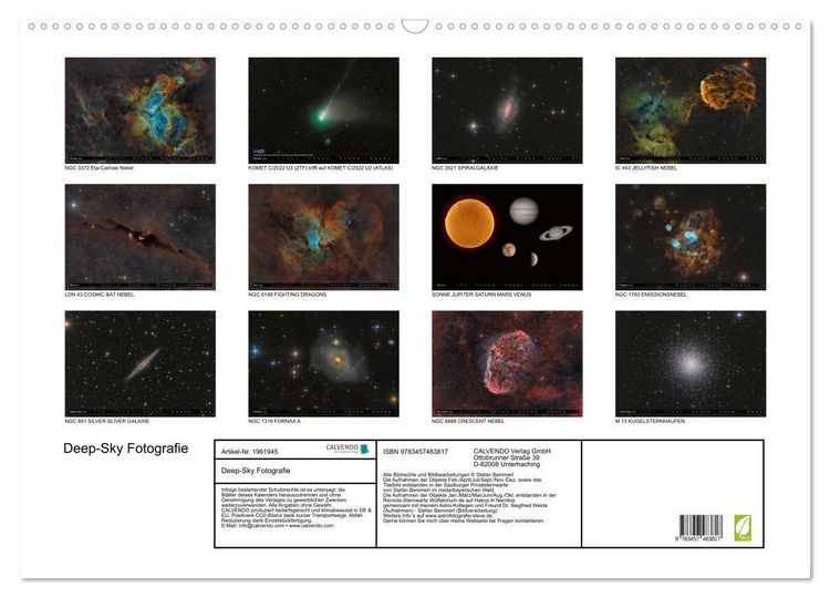 Produktbild: Deep-Sky Fotografie (Wandkalender 2026 DIN A2 quer), CALVENDO Monatskalender